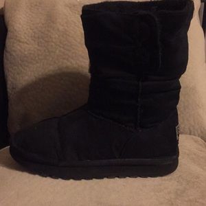EUC Sketchers Black Fur Lined Boots